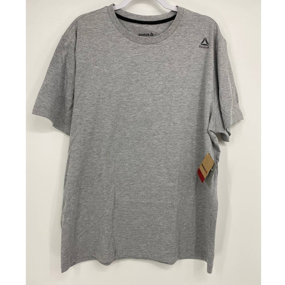 Reebok Mens Gray Training Crewneck T-shirt NEW XL